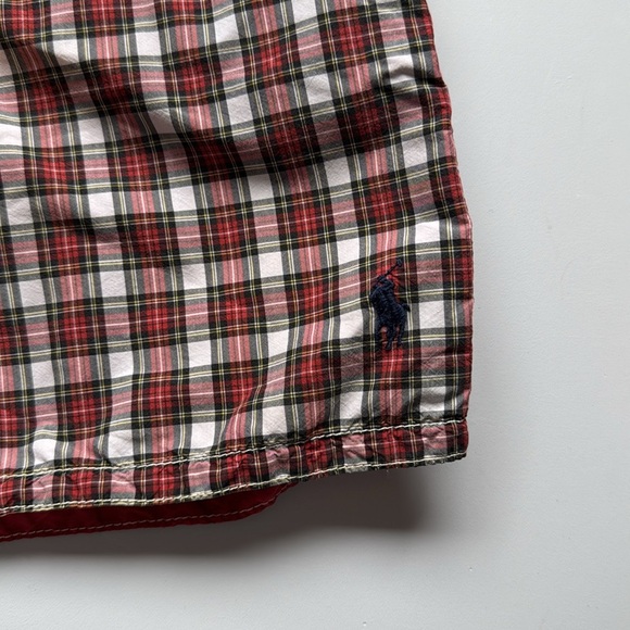 Polo Ralph Lauren Reversible Swim Trunks Striped Plaid - Picture 2 of 9